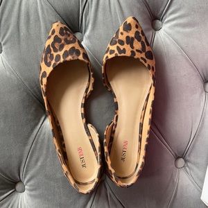 Leopard print flats